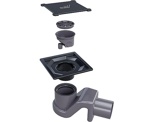 Душевой трап RGW SDR-13B 47211311-04 с Черной решеткой