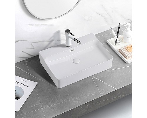 Раковина накладная ABBER Rechteck AC2201 белая