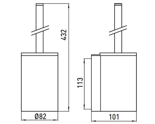 Ершик для унитаза Emco System2 3515 001 00 Хром