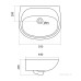 Полукруглая раковина Santek Бриз 55 1WH110457 без отверстия под смеситель 