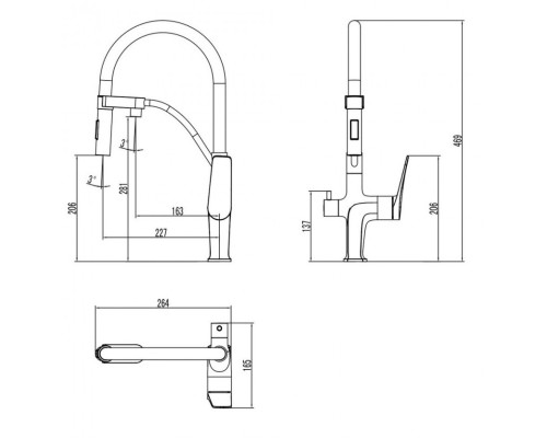 Смеситель для кухни Lemark Bronx LM3761BL Черный