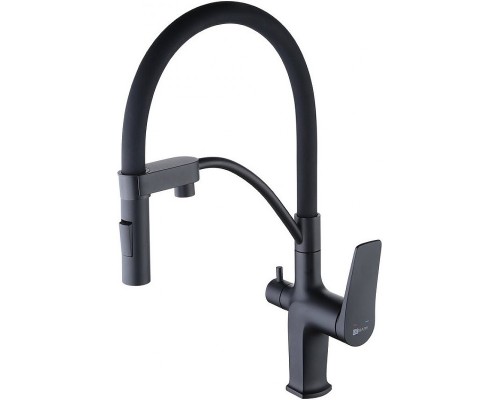 Смеситель для кухни Lemark Bronx LM3761BL Черный