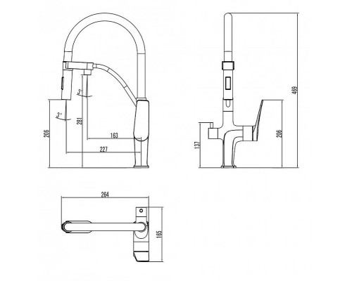 Смеситель для кухни Lemark Bronx LM3761BL Черный