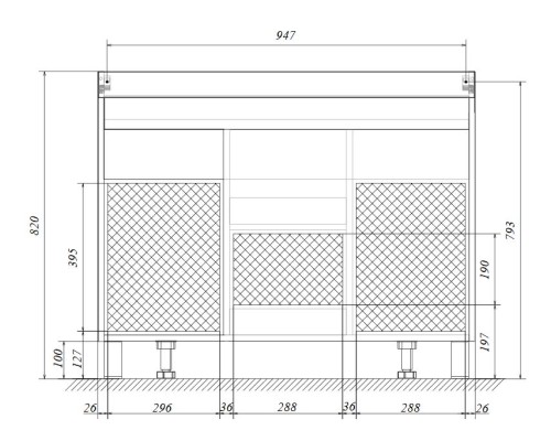 Тумба под раковину 1MarKa Cube 100Н У79527 Белый глянец