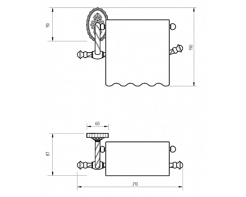Держатель туалетной бумаги Migliore Edera 16934 с крышкой Золото