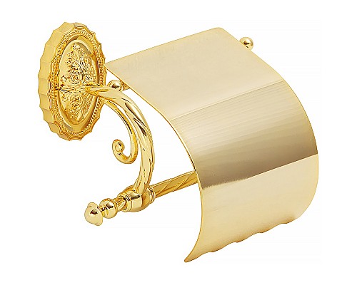 Держатель туалетной бумаги Migliore Edera 16934 с крышкой Золото