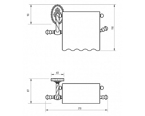 Держатель туалетной бумаги Migliore Edera 16934 с крышкой Золото