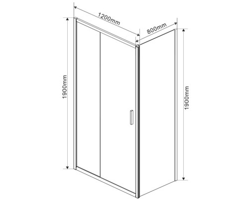 Душевой уголок Vincea Garda 120х80 VSR-1G8012CL профиль Хром стекло прозрачное