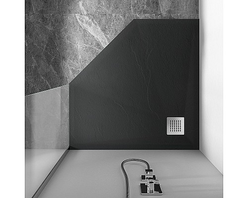 Душевой поддон из искусственного камня Vincea 90x90 VST-4SP9090A Антрацит