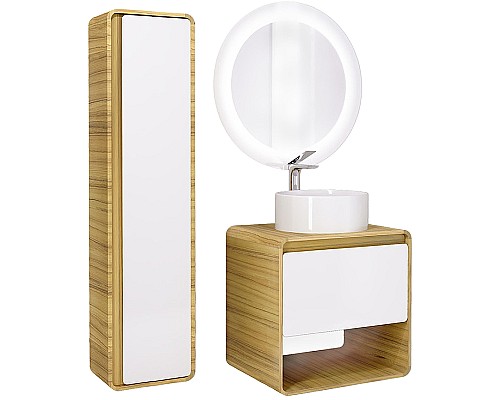 Зеркало Jorno Ronda 80 Ron.02.80/P/W с подсветкой с бесконтактным выключателем