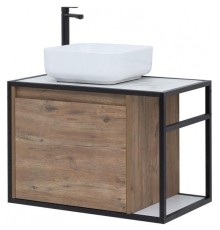 Тумба под раковину Aquanet Nova Lite Loft 75L подвесная Дуб рустикальный