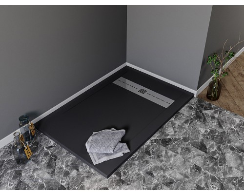 Душевой поддон из искусственного камня Aquanet Delight 160x90 Черный