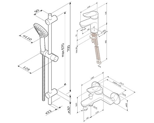 Набор смесителей AM.PM Sunny F40985C00