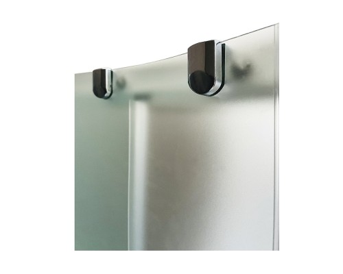 Душевой уголок Royal Bath BK 120х80 RB8120BK-C-L с поддоном профиль Белый стекло матовое