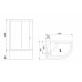 Душевой уголок Royal Bath BK 120х80 RB8120BK-C-L с поддоном профиль Белый стекло матовое