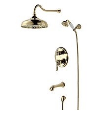 Смеситель Lemark Brava LM4722G для ванны и душа, встраиваемый