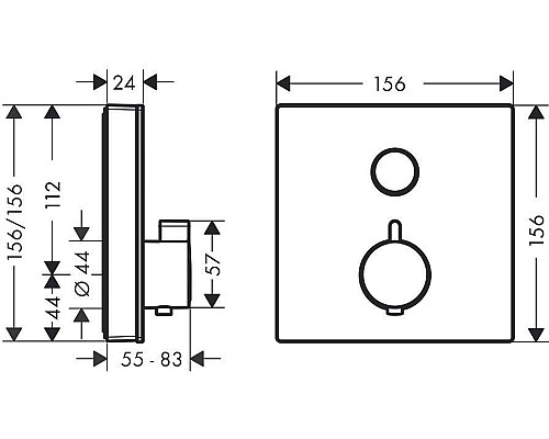 Смеситель для душа Hansgrohe ShowerSelect 15737600
