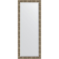 Зеркало Evoform Exclusive Floor 198х78 BY 6107 с фацетом в багетной раме - Серебряный бамбук 73 мм