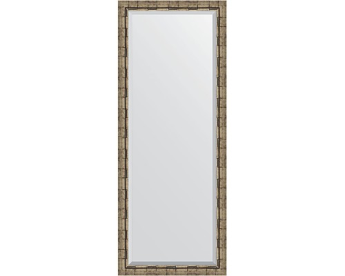 Зеркало Evoform Exclusive Floor 198х78 BY 6107 с фацетом в багетной раме - Серебряный бамбук 73 мм