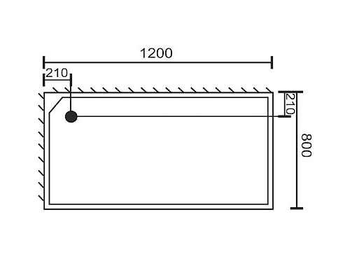 Акриловый поддон для душа Royal Bath HP RB8120HP-L 120х80 Белый
