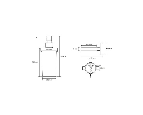 Настенный дозатор для жидкого мыла Bemeta 104109010