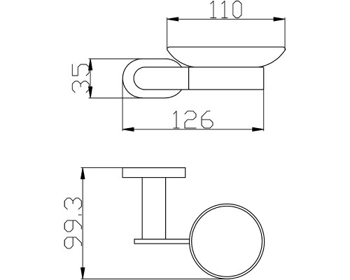 Мыльница Rav Slezak Yukon YUA0300CMAT Черный матовый