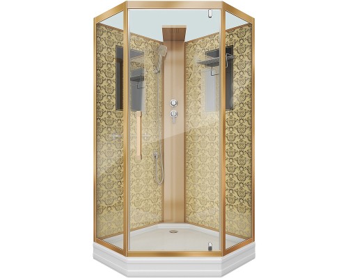 Душевая кабина Niagara Lux NG-7717GBK 100x100 без гидромассажа