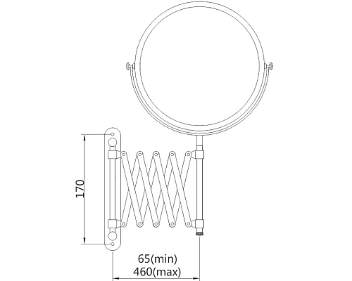 Косметическое зеркало Haiba HB6408 с увеличением Хром