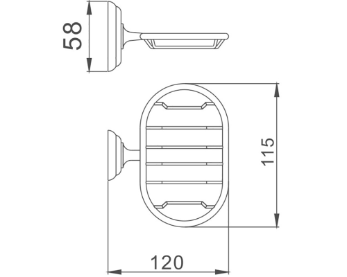 Мыльница Haiba HB1502-1 Хром