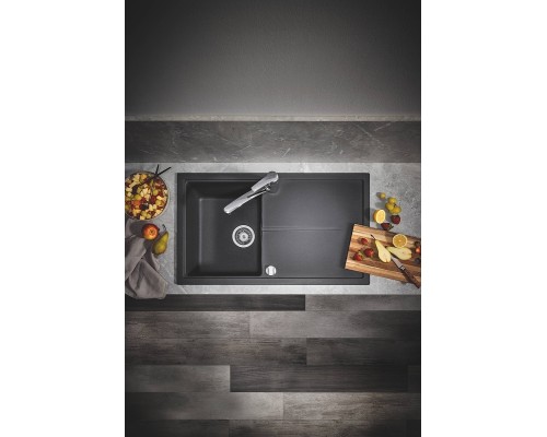 Кухонная мойка Grohe K400 86 Черный гранит