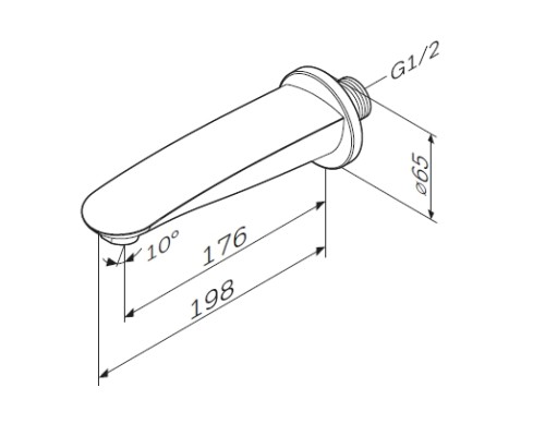 Комплектующие для смесителей AM.PM Like F8070000 65 мм