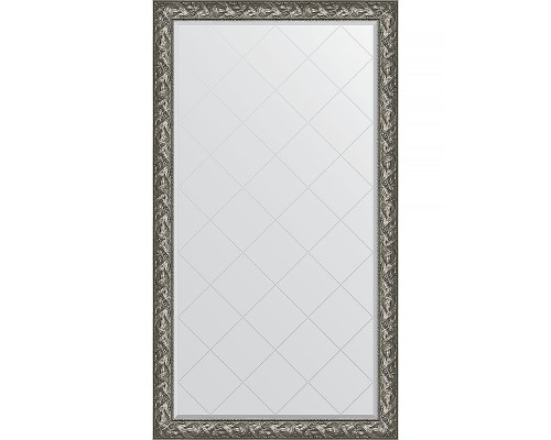 Зеркало Evoform Exclusive-G Floor 203х114 с гравировкой в багетной раме - Византия серебро 99 мм