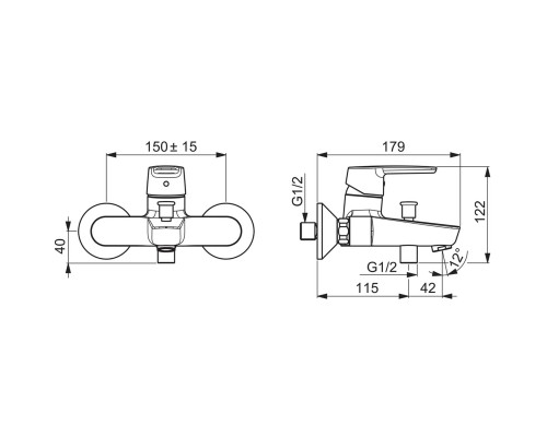 Смеситель для ванны Oras Saga 3940Y Хром
