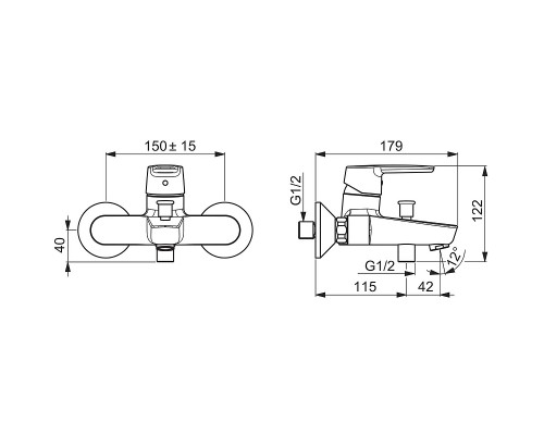 Смеситель для ванны Oras Saga 3940Y Хром