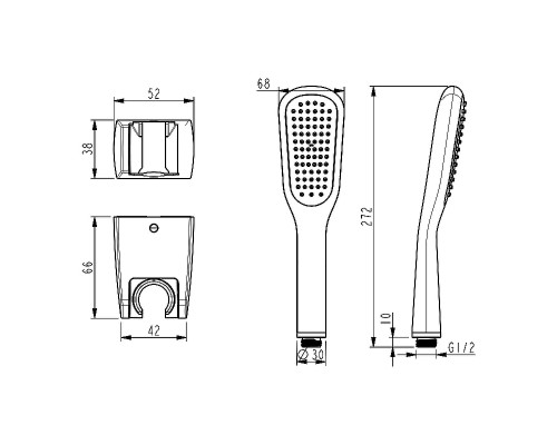 Смеситель для ванны Lemark Ursus LM7251BL Черный