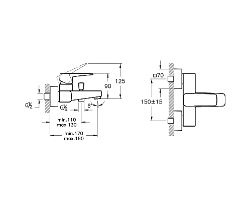 Смеситель для ванны Vitra Root Square A4273726EXP Медь