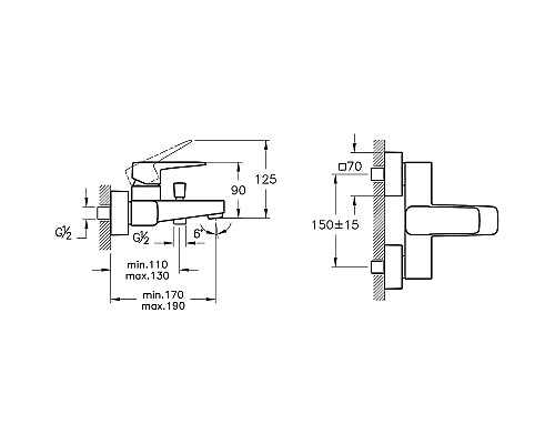 Смеситель для ванны Vitra Root Square A4273726EXP Медь
