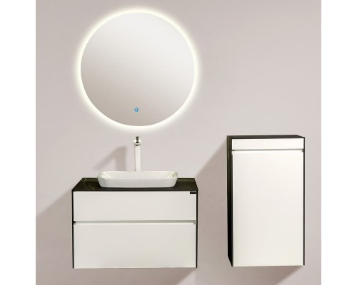 Комплект мебели для ванной Black&White Universe U907.800-1 80 907U800-1 подвесной White matt Lauren gold