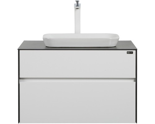 Комплект мебели для ванной Black&White Universe U907.800-1 80 907U800-1 подвесной White matt Lauren gold