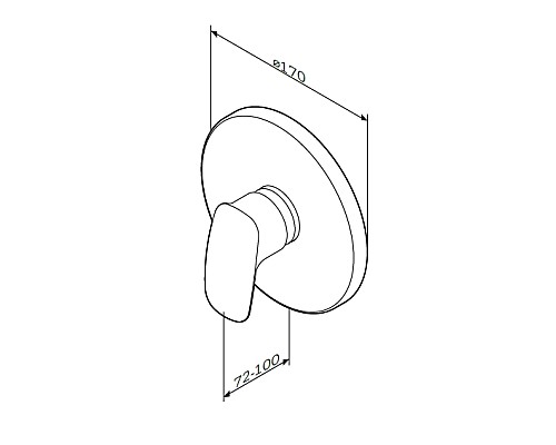 Встраиваемый смеситель AM.PM Spirit 2.1 F71A75000 170 мм
