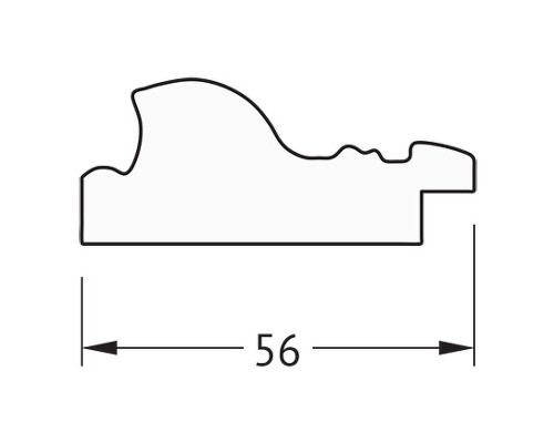 Зеркало Evoform Definite 144х54 BY 3105 в багетной раме - Виньетка состаренная бронза 56 мм
