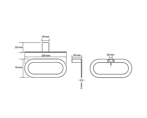 Кольцо для полотенец Bemeta Organic 157104381 Хром