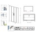 Душевая дверь в нишу Radaway Idea DWD 140x200 профиль Хром стекло прозрачное