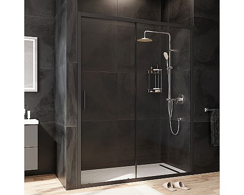 Душевая дверь AM.PM Gem 150 W90G-150-1-195BT профиль Черный матовый стекло прозрачное