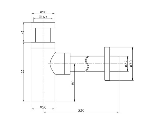Сифон для раковины Frap F82 Хром