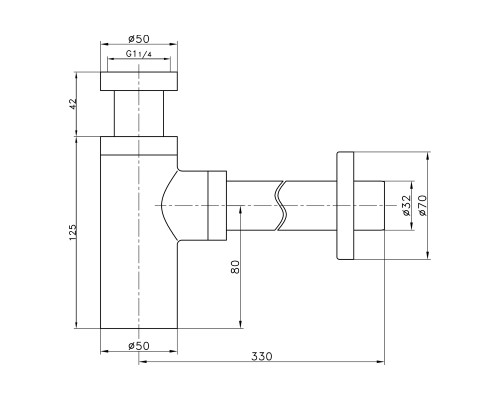 Сифон для раковины Frap F82 Хром