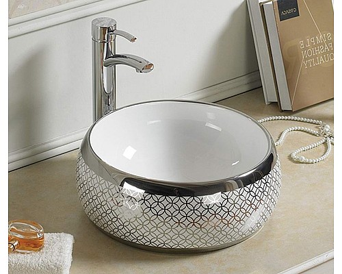 Раковина-чаша CeramaLux 39 5004SP Белая Серая