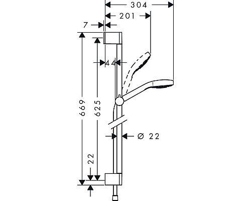Душевой набор Hansgrohe Croma Select S 26564400