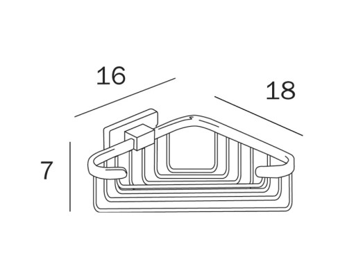 Полка корзина Inda Lea A18310NE угловая Черная матовая