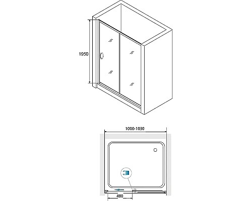 Душевая дверь RGW Passage PA-016 100 350801610-11 профиль Хром стекло прозрачное